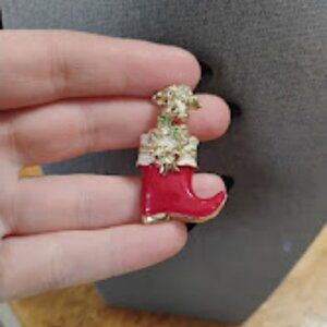 Christmas Dog brooch